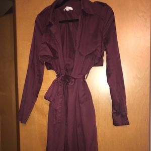 Burgundy long blazer